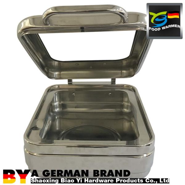 Quality Mordern Induction GN1/2 Small Chafing Dish With Large Glass Window Flat Lid For Food Service for sale