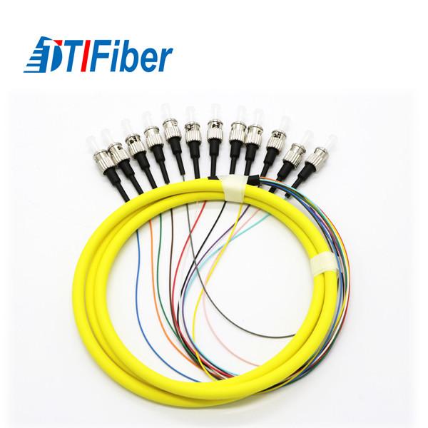 Quality Singlemode Optical Fiber Pigtail 12 Cores Simplex ST Excellent Mechanical Endurance for sale