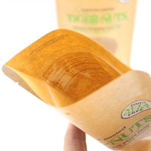 Buy cheap ODM Biodegradable Stand Up Pouches Zipper Top Kraft Window Bags from wholesalers