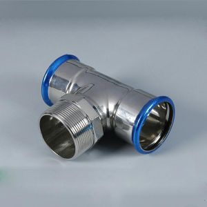 Buy cheap Eco Friendly Stainless Tee Fitting DN22 - DN55 Press Pipe Fittings from wholesalers