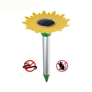 China Artificial flower solar ultrasonic mice repeller sonic wave durable anti snake device on sale