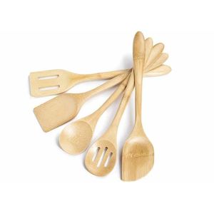 Buy cheap Reusable Bamboo Kitchen Cooking Utensil Set Organic 8 Pieces With Utensils Holder from wholesalers