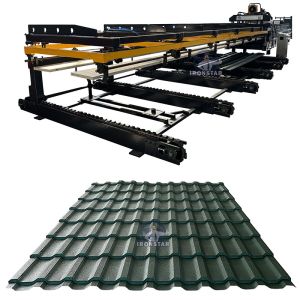 Buy cheap 6 rib trapezoidal and 6 rib bamboo tile double layer roll forming machine in Romania 2 layer roll forming machine from wholesalers