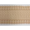 Buy cheap 19 CM Champagne Wide Heavy Guipure Lace Trim With Scallop Edging / African Cord Lace from wholesalers