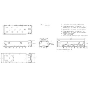 2274000-1 ZSFP+ 1X1 CAGE ASSEMBLY PRESSFIT WITH Lightpipe