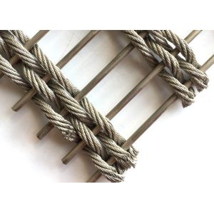 Buy cheap Flexible Woven 100x6m Stainless Steel Architectural Mesh Fabric Facade from wholesalers