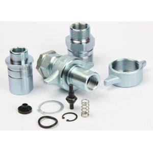 China Manual Connection Quick Attach Hydraulic Couplers High Flow With Wing Shaped Sleeve on sale