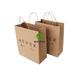 Buy cheap Portable Rope Handle Carrier Bags , Folded Plain White Paper Bags With Handles product