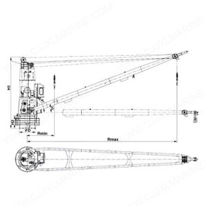 Buy cheap Wirerope Luffing Hydraulic Cargo Crane from wholesalers