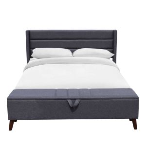 Buy cheap Gray Solid Back Tufted Queen Storage Bed Comfortable For Sleep FSC from wholesalers