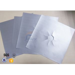 PTFE Coated Fiberglass Fabric 4PCS Silver 10.6” x 10.6” Gas Range Protectors