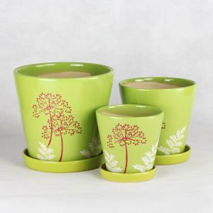 Buy cheap Customizable Ceramic Pots For  Gardening In Different Colors from wholesalers