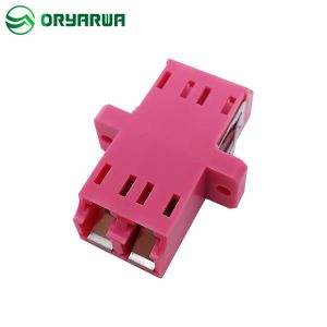 Buy cheap Inner Shutter Duplex LC Fiber Optic Adapter OM4 Fuchsia ISO9001 from wholesalers