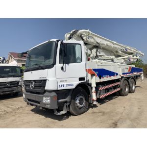 3 Axles 47M Used Concrete Boom Truck 11/7 Mpa One Button 120M3/H