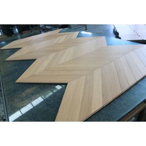 Buy cheap Brushed Natural Oak Chevron Parquet Flooring 70mm Width 530x70x10mm from wholesalers