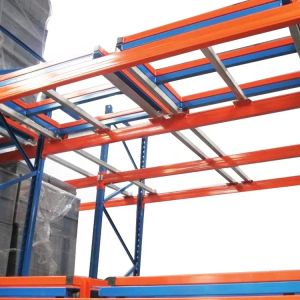Warehouse Storage Push Back Racking System Heavy Duty High Density
