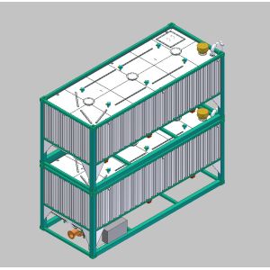Buy cheap Stackable 31t Horizontal Cement Silo With Press Refief Valve from wholesalers