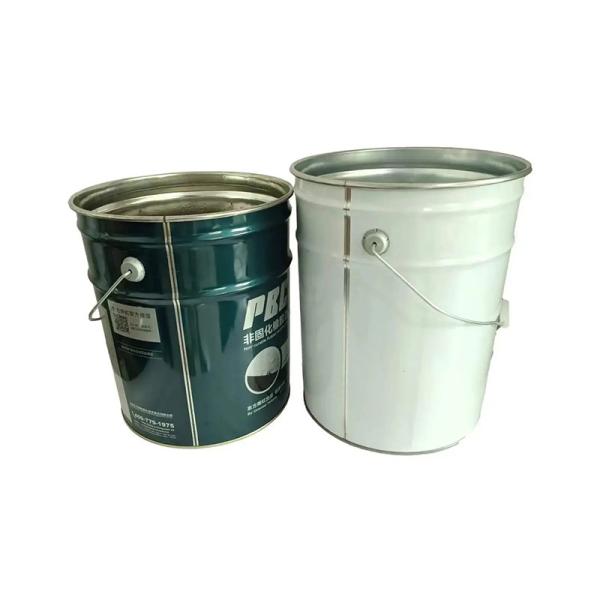 Buy cheap Custom Colored Durable Metal Paint Bucket With Lid Tight Lids 0.38mm from wholesalers