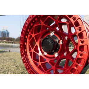 16 17 inch 6x139.7 4x4 Offroad Wheels Mesh Design With Chrome Rivets