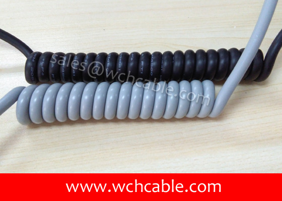 Quality UL20940 Abrasion Resistant Polyurethane Spring Cable for sale