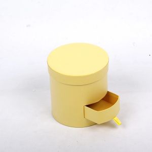 Round cardboard box popular kraft paper flower box with drawer