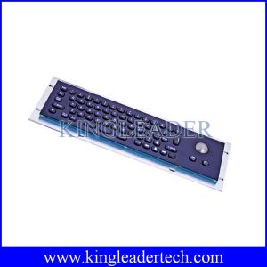 Buy cheap Metallic Liquid-Proof Industrial Black Kiosk Metal Keyboard With Trackball from wholesalers