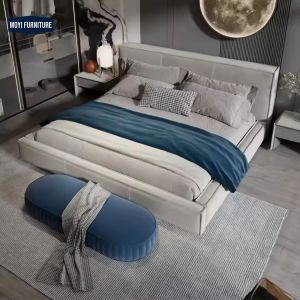 Buy cheap Modern Luxury Hotel Bed Solid Wood Frame Black Gold Panel Type Plywood Japanese Classic Double Designs Set Foshan Fabric House from wholesalers