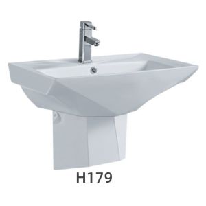 Buy cheap Diamond Shape Bathroom Toilet Basin Sets Sanitary Ware Ceramic Ceramic Washdown One piece Toilet Bowl and Pedestal Sinks from wholesalers
