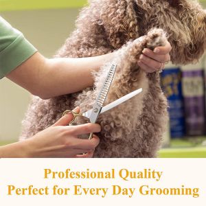 7 Inch Screw Adjustable Puppy Pet Grooming Products Curved Blending Scissors