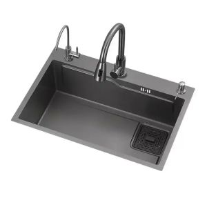 Modern Kitchen Stainless Utility Sink Rectangular With Large Single Tank