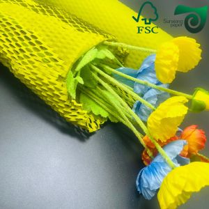 Buy cheap FSC 50gsm Yellow Honeycomb Paper Wrap Eco Friendly Cushioning For E Commerce Fragile Items from wholesalers