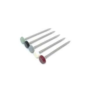 Buy cheap 65MM Length Nylon Plastic Head Nails With Ringed Shank from wholesalers