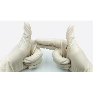 Buy cheap 9" Disposable Latex Powdered Medical Examination Gloves 100pcs/Box from wholesalers