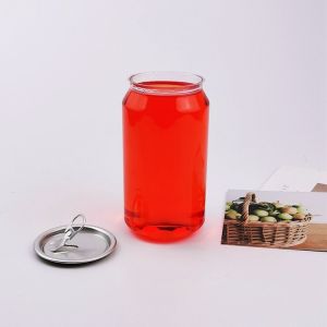 Plastic Drink Bottle Beverage Juice Soda Can Packaging With Lid
