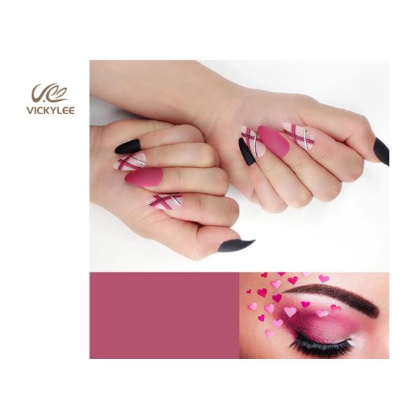 Stiletto Rose Red And Black DIY Fake Nails OEM Fashion Printing