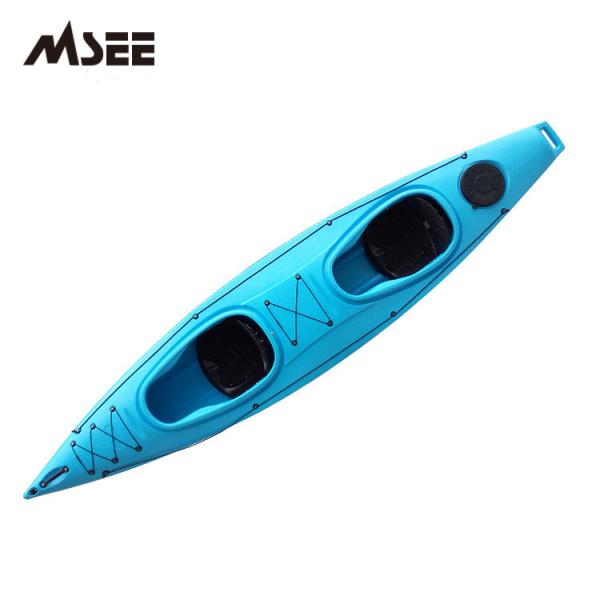 Quality LLDPE HDPE Boat Pedal LSF Most Stable Fishing Kayak Spray Deck Blue Color for sale