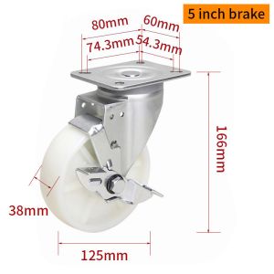 Buy cheap EDL‌ Medium Duty 5inch Caster TPA Plate by Rigid , Swivel and Brake Type 250kg 665P-26 from wholesalers