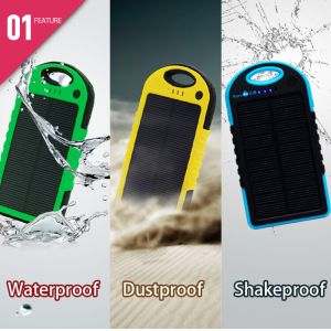 Buy cheap Portable waterproof/ dustproof/shakeproof solar power bank 5000mah from wholesalers