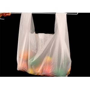 Buy cheap 14x50cm White Biodegradable Vegetable Fruit T Shirt Disposable Plastic Bag from wholesalers
