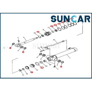Buy cheap Komatsu 707-98-22170 7079822170 For PC28UD-2 PC28UG-2 PC28UU-2 Arm Cylinder Service Kit from wholesalers