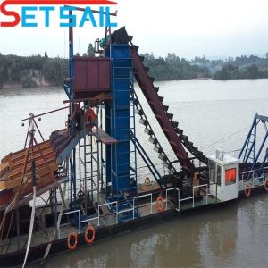 High Capacity Bucket Chain Diamond Dredger with Centrifuge and Customization