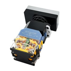 22mm LA38-11D 220VAC 1NO+1NC illuminated double-headed push button with pilot