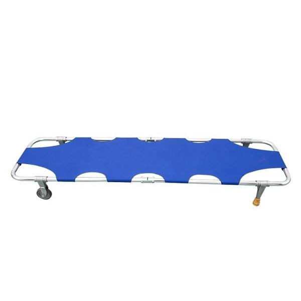 Quality First Aid OEM Foldable Stretcher With Wheels And Restraint Straps for sale