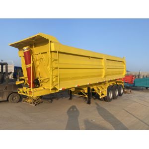 Buy cheap Spring Suspension And Brake System Low-alloy Steel 3 Axles 42 Square U Shaped Dump Tipper Trailer from wholesalers
