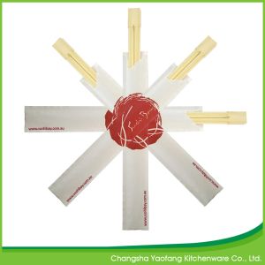 Buy cheap All Age 24cm Custom Disposable Bamboo Chopsticks Wrapped Twins For Restaurant from wholesalers