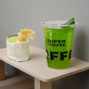 Buy cheap OEM/ODM Take Away Cups Custom Logo Disposable Clear Plastic PET Cups with Lid from wholesalers