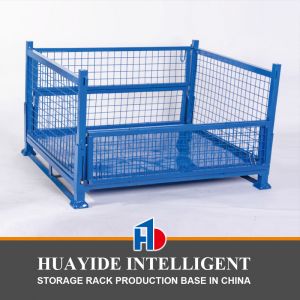Buy cheap A50: Stackable and Foldable Storage Steel Wire Mesh Pallet Cage work bin wire mesh pallet container product