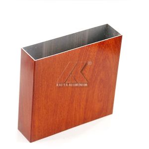 Buy cheap 6061 T6 Square Extruded Beam Aluminium Alloy Tube Profiles Wood Grain Timber from wholesalers