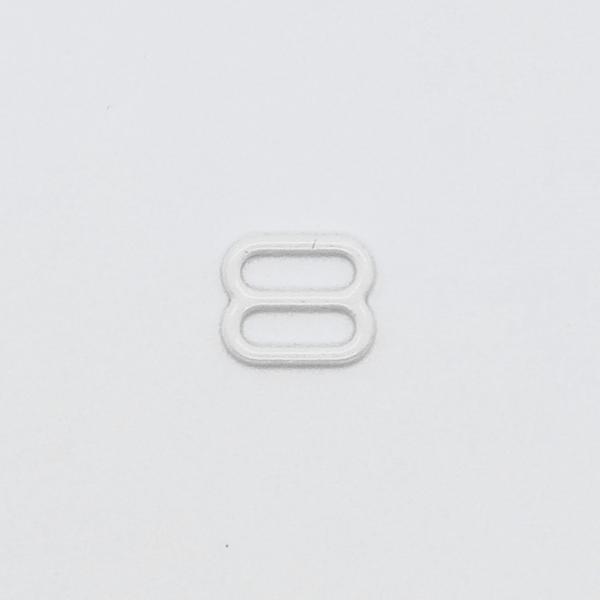 Buy cheap 10mm Bra Strap Adjuster In Metal With Nylon Coated White from wholesalers