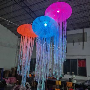 Buy cheap Custom Colorful Changing Led Hanging Inflatable Jellyfish Balloon Inflatable Jellyfish With Led Light from wholesalers